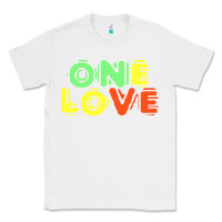 White reggae colors t  shirtone love reggae lovers pattern t  shirt Classic Tee - linhVisuals