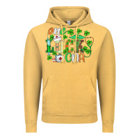 Vintage Mustard st.patricks one lucky cna  nurse Vintage Hoodie - BarkalooDesign