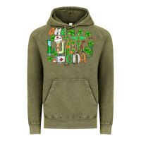 Vintage Olive st.patricks one lucky cna  nurse Vintage Hoodie - BarkalooDesign