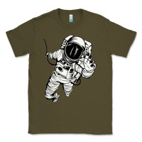 Army Green astronaut in the space Classic Tee - linhVisuals
