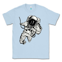Dusty Blue astronaut in the space Classic Tee - linhVisuals