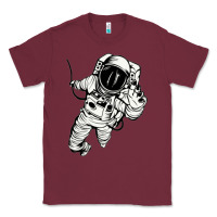 Burgundy astronaut in the space Classic Tee - linhVisuals