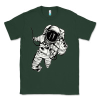Sports Green astronaut in the space Classic Tee - linhVisuals
