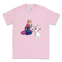 Bubblegum Pink olaf and  elsa Classic Tee - linhVisuals