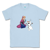 Dusty Blue olaf and  elsa Classic Tee - linhVisuals