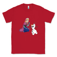 Red olaf and  elsa Classic Tee - linhVisuals