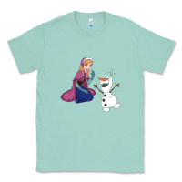 Seafoam olaf and  elsa Classic Tee - linhVisuals