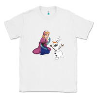 White olaf and  elsa Classic Tee - linhVisuals