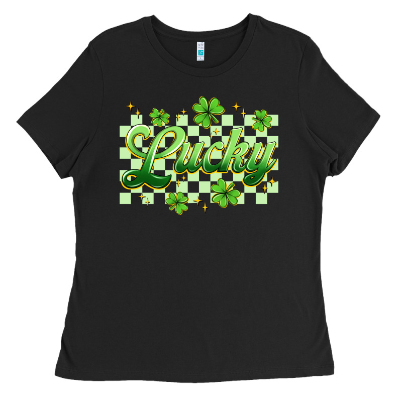 Checkered Lucky Ladies Tee by Artiststas | Teevron