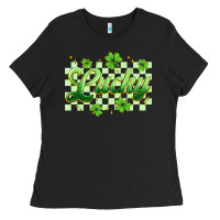 Black checkered lucky Ladies Tee - Artiststas