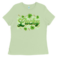 Matcha checkered lucky Ladies Tee - Artiststas