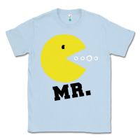 Dusty Blue Mr Pacman Classic Tee - linhVisuals