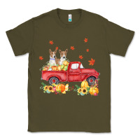 Army Green basenji pumpkin truck fall leaf thanksgiving halloween Classic Tee - linhVisuals