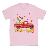 Bubblegum Pink basenji pumpkin truck fall leaf thanksgiving halloween Classic Tee - linhVisuals