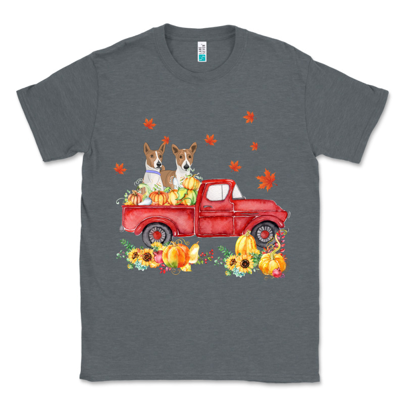 Basenji Pumpkin Truck Fall Leaf Thanksgiving Halloween Classic Tee by linhVisuals | Teevron