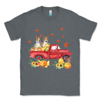 Charcoal Heather basenji pumpkin truck fall leaf thanksgiving halloween Classic Tee - linhVisuals