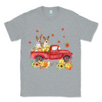 Heather Grey basenji pumpkin truck fall leaf thanksgiving halloween Classic Tee - linhVisuals