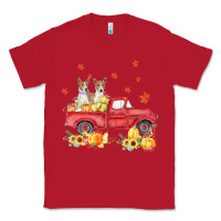 Red basenji pumpkin truck fall leaf thanksgiving halloween Classic Tee - linhVisuals