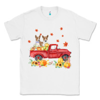 White basenji pumpkin truck fall leaf thanksgiving halloween Classic Tee - linhVisuals