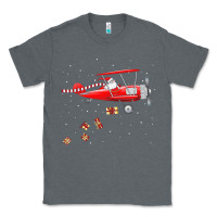 Charcoal Heather christmas santa claus pilot flying airplane gift tee Classic Tee - linhVisuals