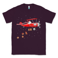 Plum christmas santa claus pilot flying airplane gift tee Classic Tee - linhVisuals