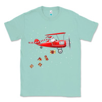 Seafoam christmas santa claus pilot flying airplane gift tee Classic Tee - linhVisuals