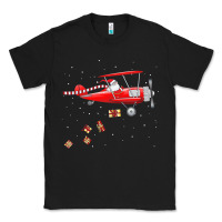 Black christmas santa claus pilot flying airplane gift tee Classic Tee - linhVisuals