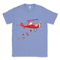 Colony Blue christmas santa claus pilot flying airplane gift tee Classic Tee - linhVisuals