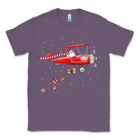 Lavender christmas santa claus pilot flying airplane gift tee Classic Tee - linhVisuals