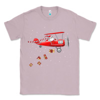 Lilac christmas santa claus pilot flying airplane gift tee Classic Tee - linhVisuals