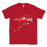 Red christmas santa claus pilot flying airplane gift tee Classic Tee - linhVisuals