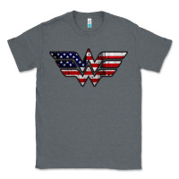 Charcoal Heather Wonder woman american flag Classic Tee - linhVisuals