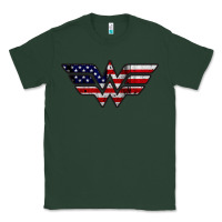 Sports Green Wonder woman american flag Classic Tee - linhVisuals