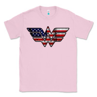 Bubblegum Pink Wonder woman american flag Classic Tee - linhVisuals