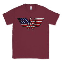 Burgundy Wonder woman american flag Classic Tee - linhVisuals
