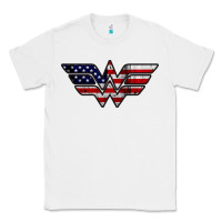 White Wonder woman american flag Classic Tee - linhVisuals