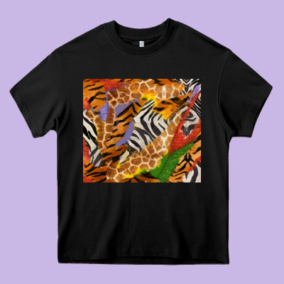Safari Patterns Tumbler Heavy Core Tee Designed By Bundleandbundleshop
