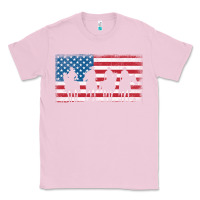 Bubblegum Pink cowboy patriotic american flag 4th of july gift tee Classic Tee - linhVisuals