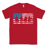 Red cowboy patriotic american flag 4th of july gift tee Classic Tee - linhVisuals