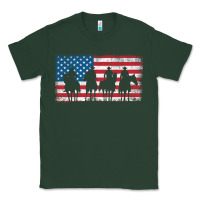 Sports Green cowboy patriotic american flag 4th of july gift tee Classic Tee - linhVisuals