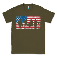 Army Green cowboy patriotic american flag 4th of july gift tee Classic Tee - linhVisuals