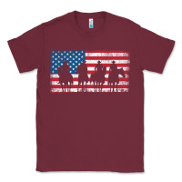 Burgundy cowboy patriotic american flag 4th of july gift tee Classic Tee - linhVisuals