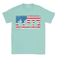 Seafoam cowboy patriotic american flag 4th of july gift tee Classic Tee - linhVisuals