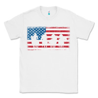 White cowboy patriotic american flag 4th of july gift tee Classic Tee - linhVisuals