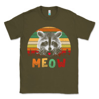 Army Green funny vintage raccoon meow raccoon lovers Classic Tee - linhVisuals