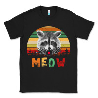 Black funny vintage raccoon meow raccoon lovers Classic Tee - linhVisuals