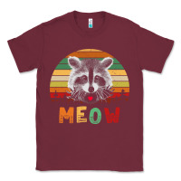 Burgundy funny vintage raccoon meow raccoon lovers Classic Tee - linhVisuals