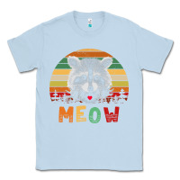Dusty Blue funny vintage raccoon meow raccoon lovers Classic Tee - linhVisuals