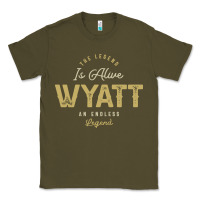 Army Green The Legend Wyatt Funny Personalized Name Classic Tee - linhVisuals