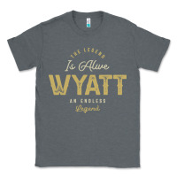 Charcoal Heather The Legend Wyatt Funny Personalized Name Classic Tee - linhVisuals